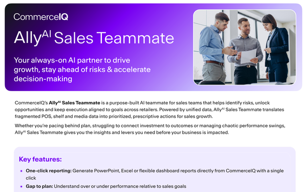 AllyAI Sales Teammate one-pager, field sales enablement document