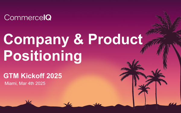 Sales kickoff positioning deck by Dane Tomalin, GTM strategy presentation